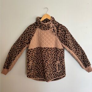 Abercrombie & Fitch Leopard Print Sweater - Brown and Tan